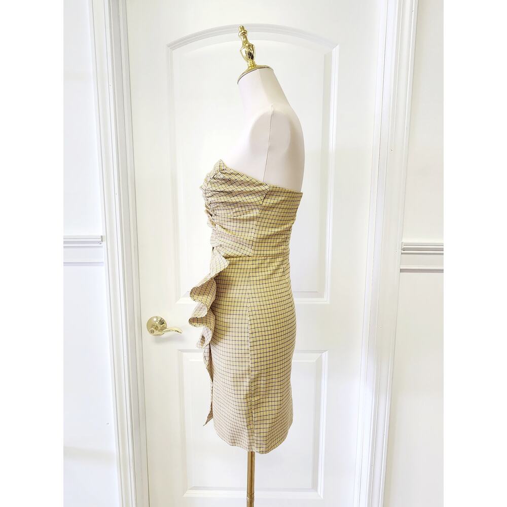 Beautiful Plaid Side Ruffle Dress - Picture 3 of 6